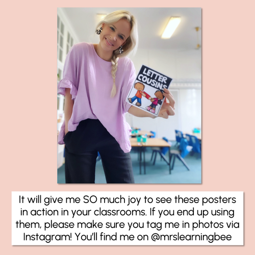 Resource preview 4 for Handwriting Formation Posters - LETTER COUSINS - Correct Formation and Correcting Letter Reversals - Neutral 