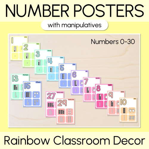Resource preview 18 for Rainbow Classroom Decor Bundle
