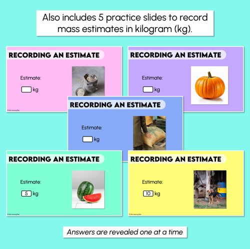 Resource preview 4 for Estimating Mass in Kilograms - Digital Slides