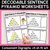 1 for Decodable Sentence Pyramid Worksheets - Consonant Digraphs ch sh th wh