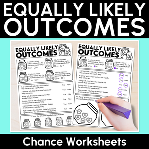Equally Likely Outcomes - Chance Worksheets