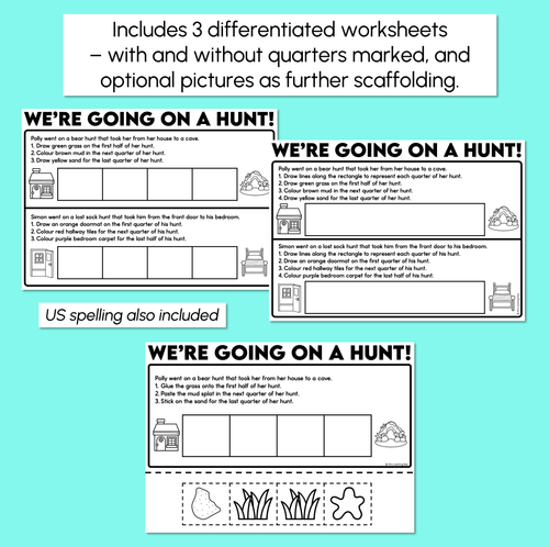 Resource preview 3 for Fractions of Length - We're Going on a Hunt Activity