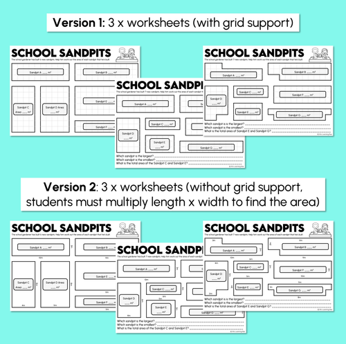 Resource preview 3 for School Sandpits – Square Metre Worksheets