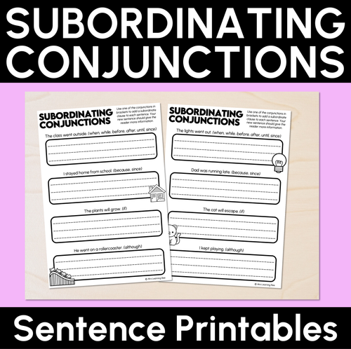 Resource preview 10 for Subordinating Conjunctions Bundle