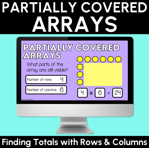 Resource preview 1 for Partially Covered Arrays - Finding Totals with Rows & Columns - Digital Slides