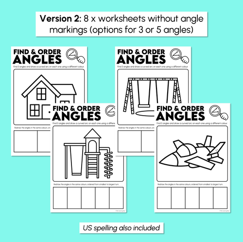 Resource preview 4 for Find & Order Angles - Angles Worksheets