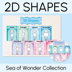 2D Shape Posters - The Sea of Wonder Collection - Calming Classroom Decor