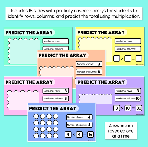Resource preview 3 for Partially Covered Arrays - Finding Totals with Rows & Columns - Digital Slides