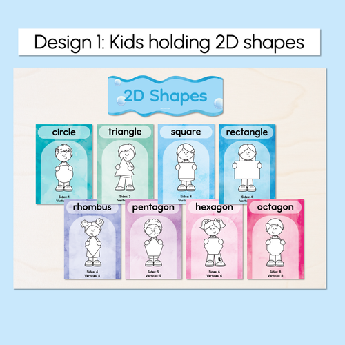 Resource preview 2 for 2D Shape Posters - The Sea of Wonder Collection - Calming Classroom Decor