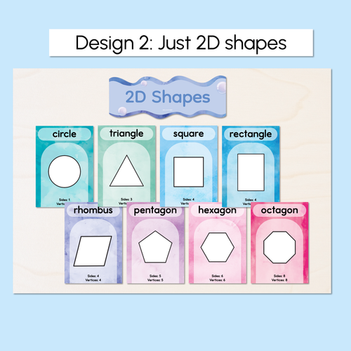 Resource preview 3 for 2D Shape Posters - The Sea of Wonder Collection - Calming Classroom Decor