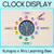 1 for Clock Display - Watercolour Rainbow - The Kutopia Collection