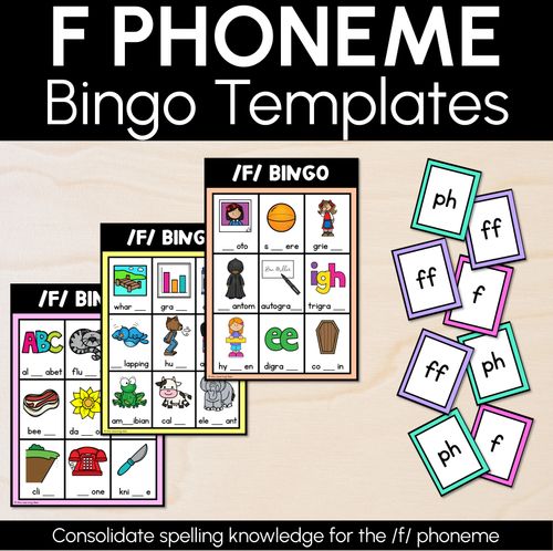 Resource preview 4 for Consonant Sounds Bingo Games BUNDLE