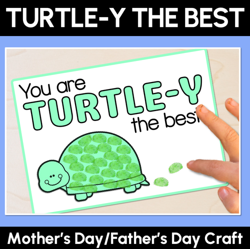 Resource preview 1 for You are TURTLE-Y the best - Turtle Pun Craft for Mother's Day or Father's Day