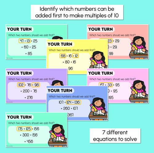 Resource preview 3 for Associative Properties - Grouping in Multiples of 10 - Digital Slides