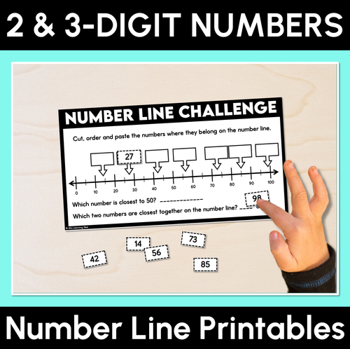 Resource preview 1 for Number Line Challenge - 2 & 3 Digit Numbers