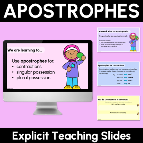Resource preview 1 for Apostrophes Explicit Teaching Slides