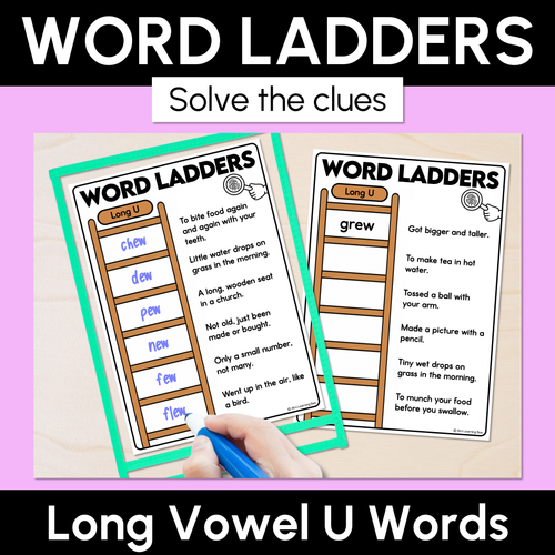 Resource preview 3 for Word Ladders - Long Vowels Bundle