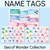 1 for Student Nametags - Sea of Wonder Collection - Calming Classroom Decor