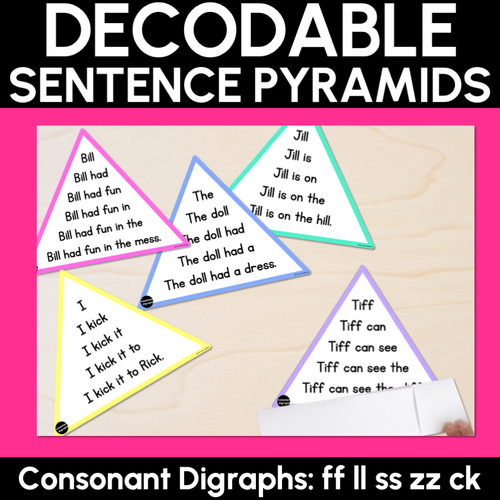 Resource preview 7 for Decodable Sentence Pyramids Complete Bundle