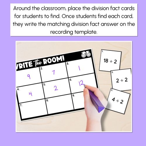 Resource preview 2 for WRITE THE ROOM - Division Facts