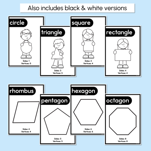 Resource preview 4 for 2D Shape Posters - The Sea of Wonder Collection - Calming Classroom Decor