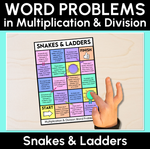Resource preview 1 for Word Problems in Multiplication and Division - Snakes and Ladders Game