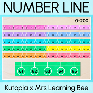 0-200 Number Line Display - The Kutopia Collection 