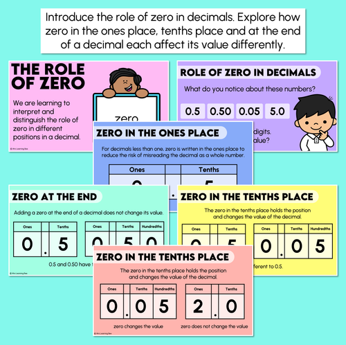 Resource preview 2 for The Role of Zero in Decimals - Digital Slides