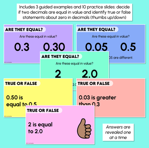 Resource preview 3 for The Role of Zero in Decimals - Digital Slides