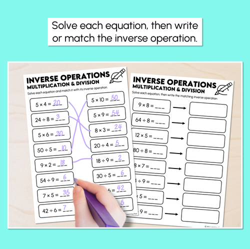 Resource preview 2 for Inverse Operations - Multiplication & Division Worksheets