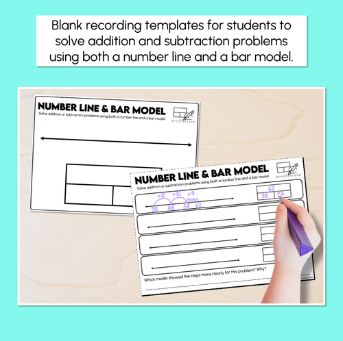 Resource preview 2 for Number Line & Bar Model - Recording Templates