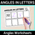 1 for Angles in Letters - Angles Worksheets