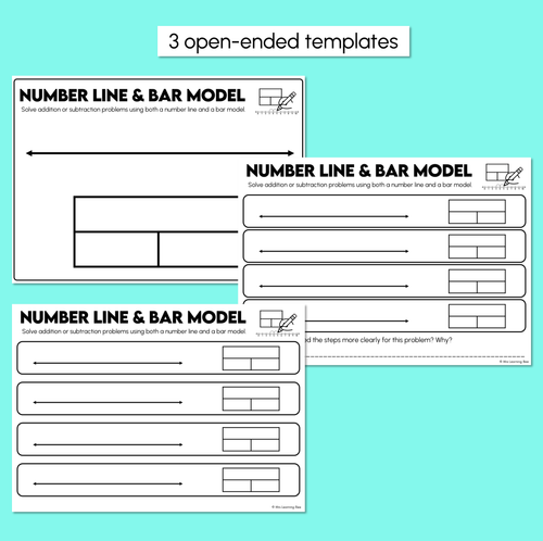 Resource preview 3 for Number Line & Bar Model - Recording Templates