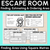 1 for Escape Room - Finding, Estimating & Ordering Area - Printables