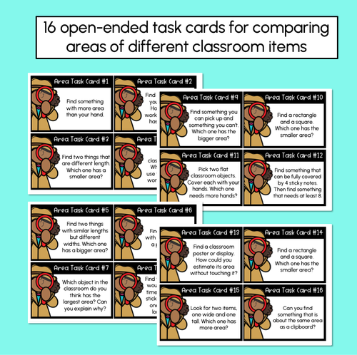 Resource preview 2 for Area Task Cards - Open-ended Area Comparison Tasks