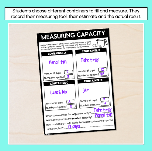 Resource preview 2 for Measuring capacity with informal units