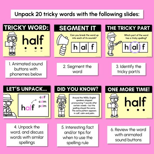 Resource preview 2 for High Frequency Heart Word Lessons SET 5 - WORDS WITH TRICKY SPELLINGS