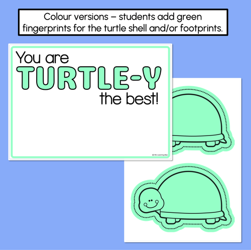 Resource preview 2 for You are TURTLE-Y the best - Turtle Pun Craft for Mother's Day or Father's Day