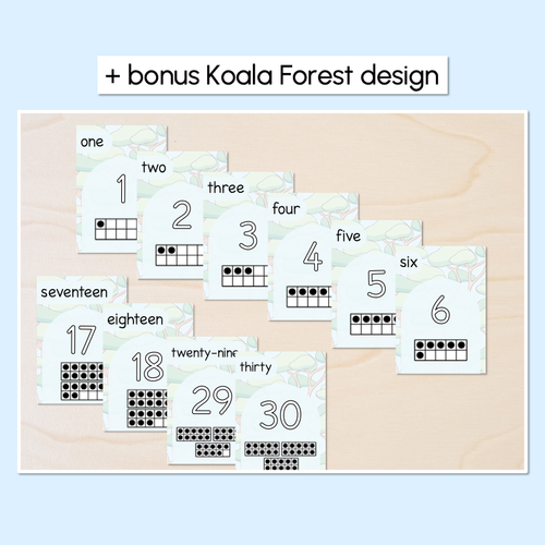 Resource preview 4 for NUMBER POSTERS 1-30 - The Brentos Collection - Pastel Rainbow