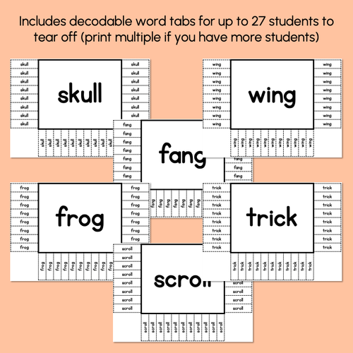Resource preview 3 for Halloween Scoot - Halloween-Themed Read the Room & Write the Room - CVCC CCVCC & Consonant Digraphs