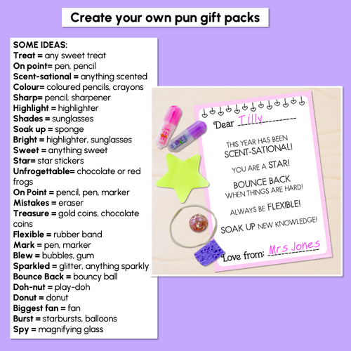 Resource preview 2 for End of Year Student Gift Templates - EDITABLE