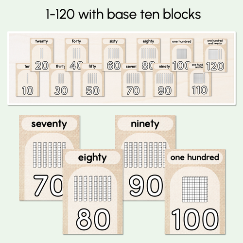 Resource preview 2 for Place Value Posters - The  Greenhouse Collection - Natural Classroom Decor