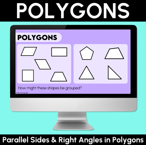 Resource preview 1 for Parallel Sides & Right Angles in Polygons – Digital Slides