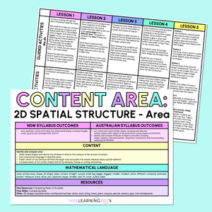 2D Spatial Structure (Area) - Kindergarten/Foundation Program
