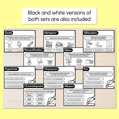Resource preview 4 for Figurative Language Posters - Rainbow Classroom Decor