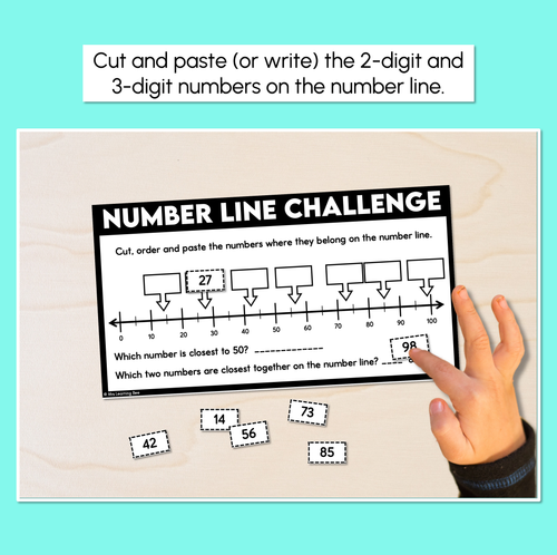 Resource preview 2 for Number Line Challenge - 2 & 3 Digit Numbers