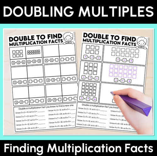 Resource preview 1 for Doubling Multiples - Finding Multiplication Facts Worksheets