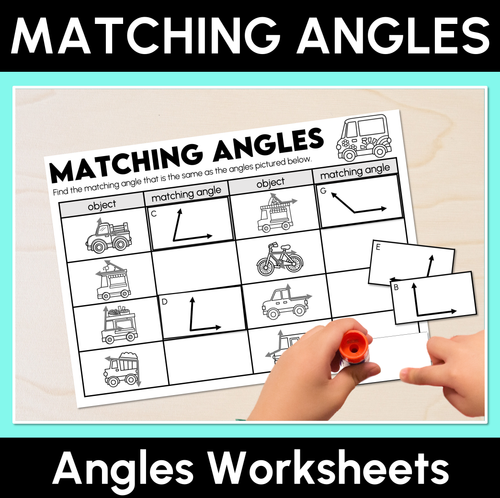 Resource preview 1 for Matching Angles - Angles Worksheets