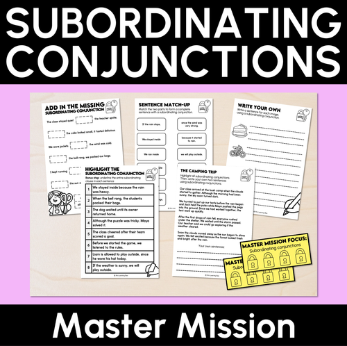 Resource preview 2 for Subordinating Conjunctions Bundle