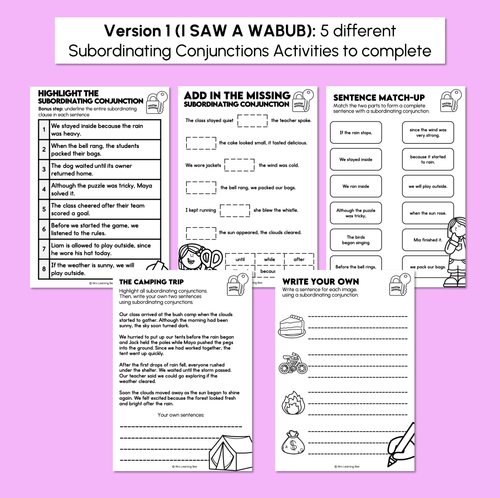 Resource preview 3 for Subordinating Conjunctions - Master Mission Activity